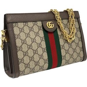 Gucci Ophidia Shoulder Bag Beige Chain Sherry